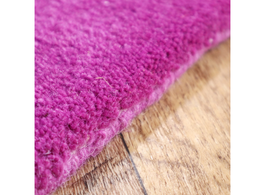 Ručne všívaný kusový koberec Asra wool lila