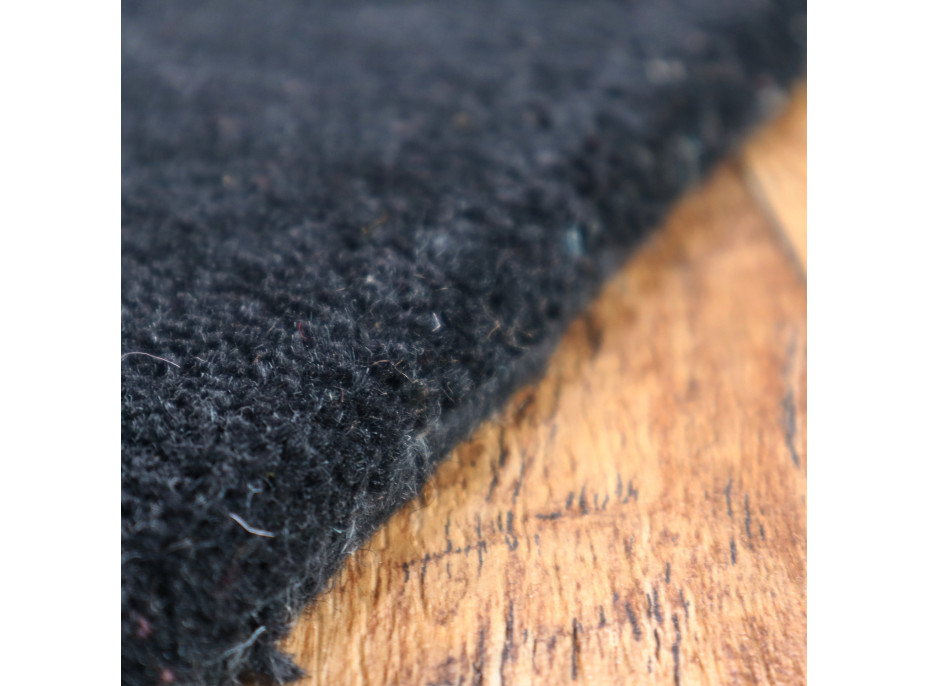 Ručne všívaný kusový koberec Asra wool čierna