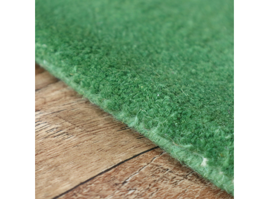 Ručne všívaný kusový koberec Asra wool sv. zelená