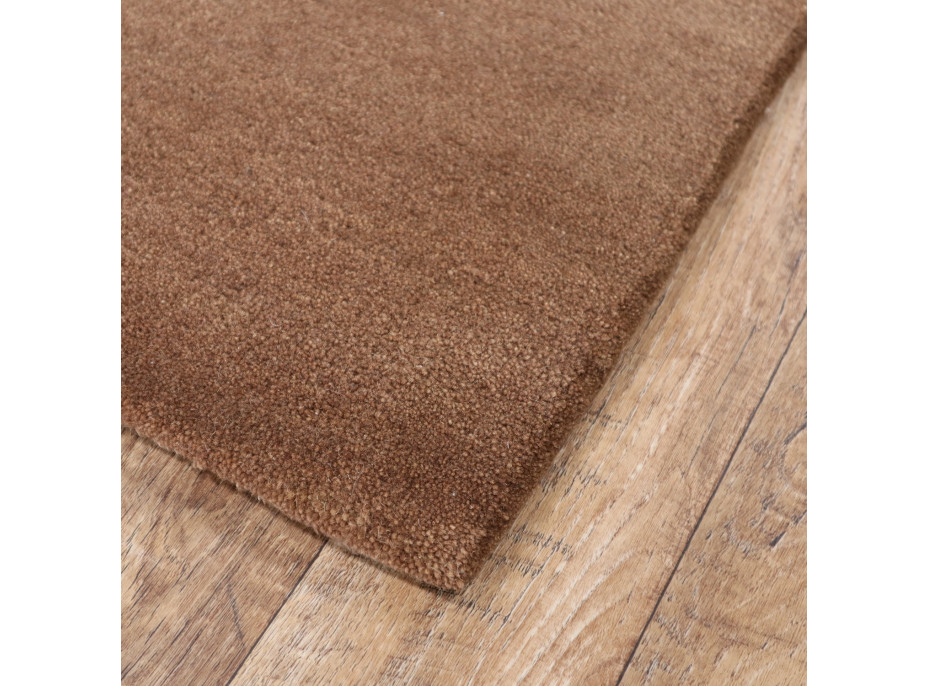 Ručne všívaný kusový koberec Asra wool hnedá