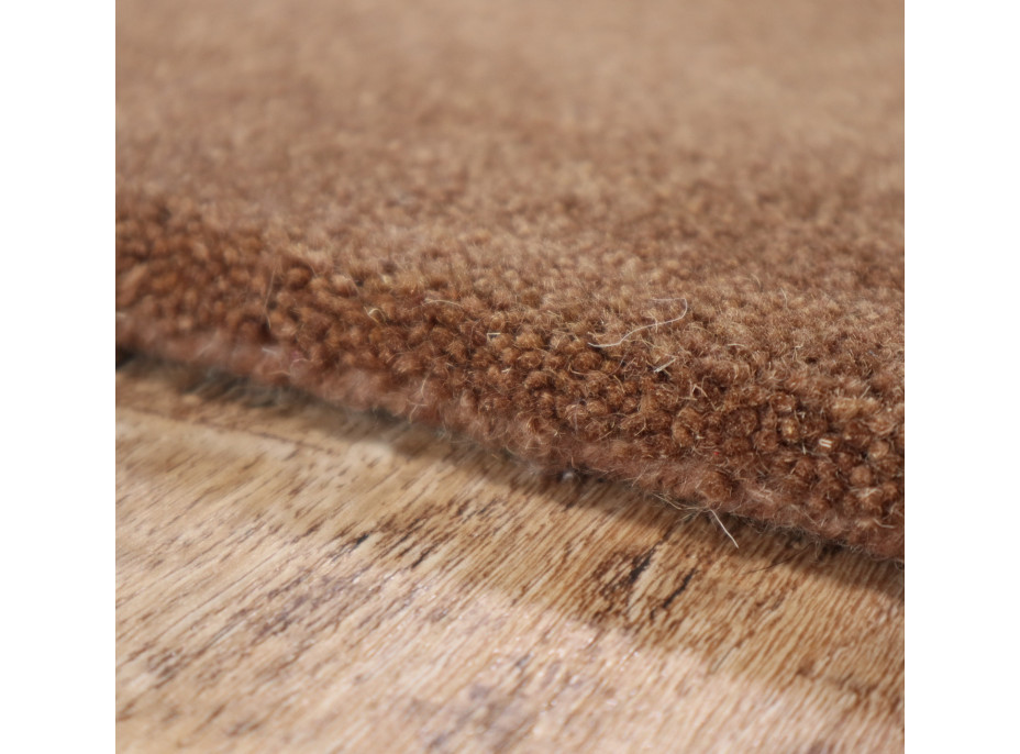 Ručne všívaný kusový koberec Asra wool hnedá