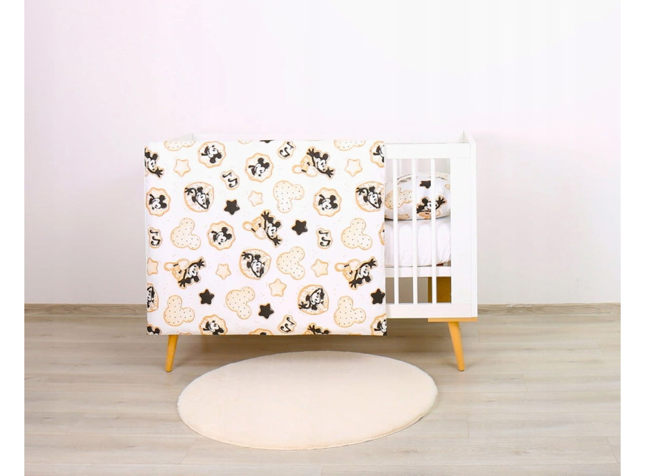 Detské bavlnené obliečky do postieľky 120x90 cm BABYMAM PREMIUM - Myšiak Miki