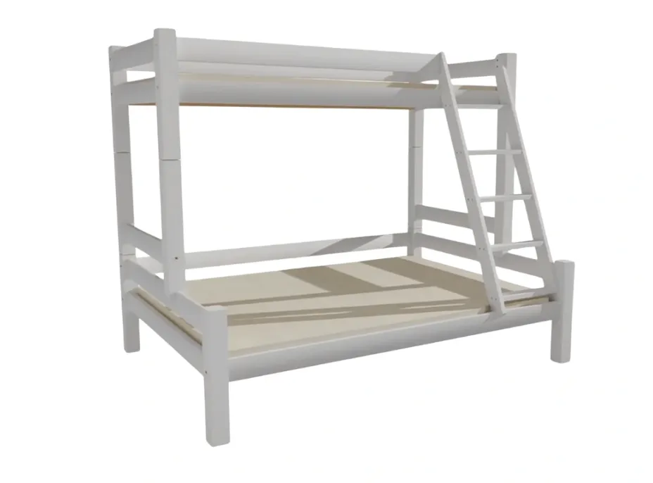 Detská poschodová posteľ s rozšíreným spodným lôžkom z masívu ROBUST 8X8 6A - 200x90 cm