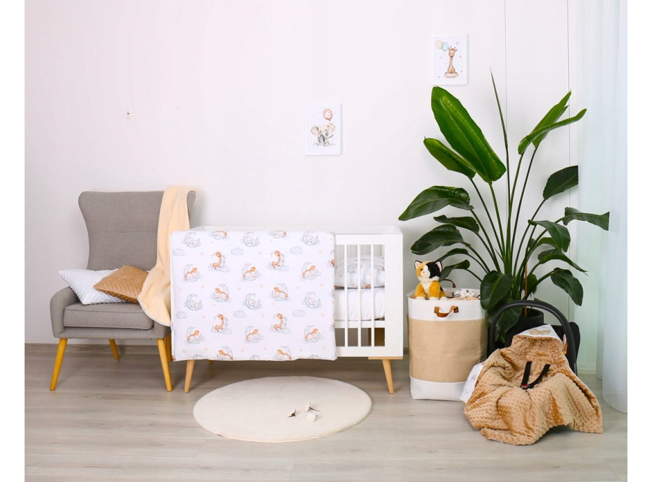 Detské bavlnené obliečky do postieľky 120x90 cm BABYMAM PREMIUM - Sladké sny