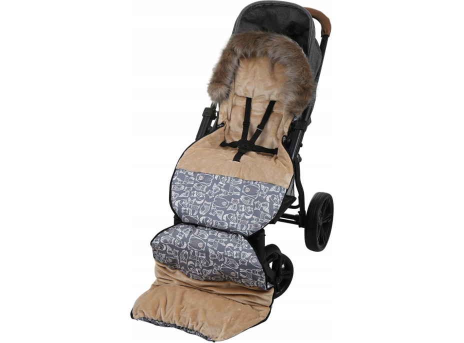 Detský fusak do kočíka BABYMAM Maxi - Boho/béžový
