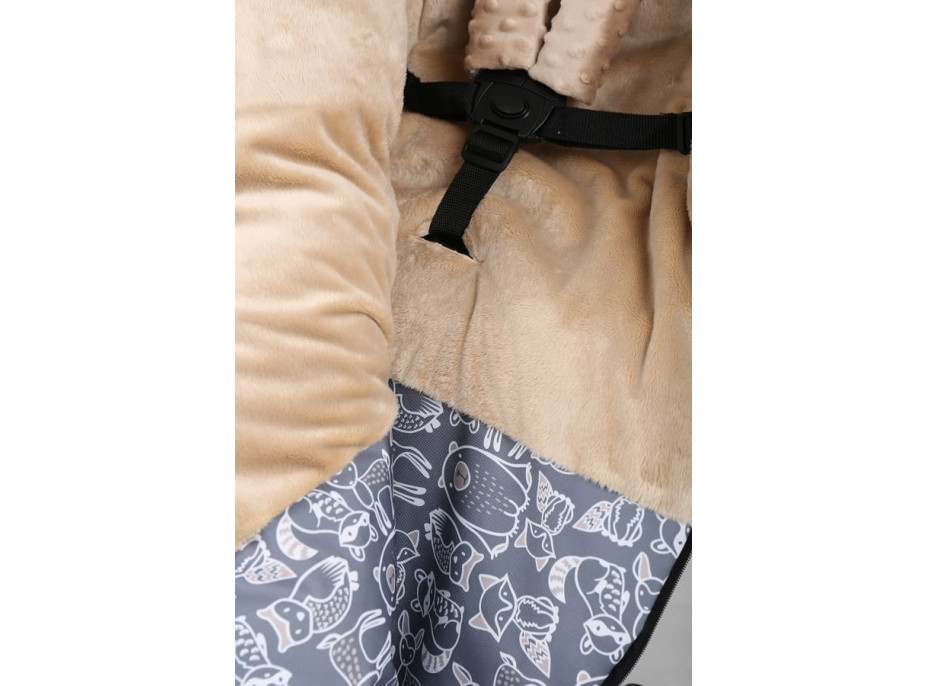 Detský fusak do kočíka BABYMAM Maxi - Boho/béžový