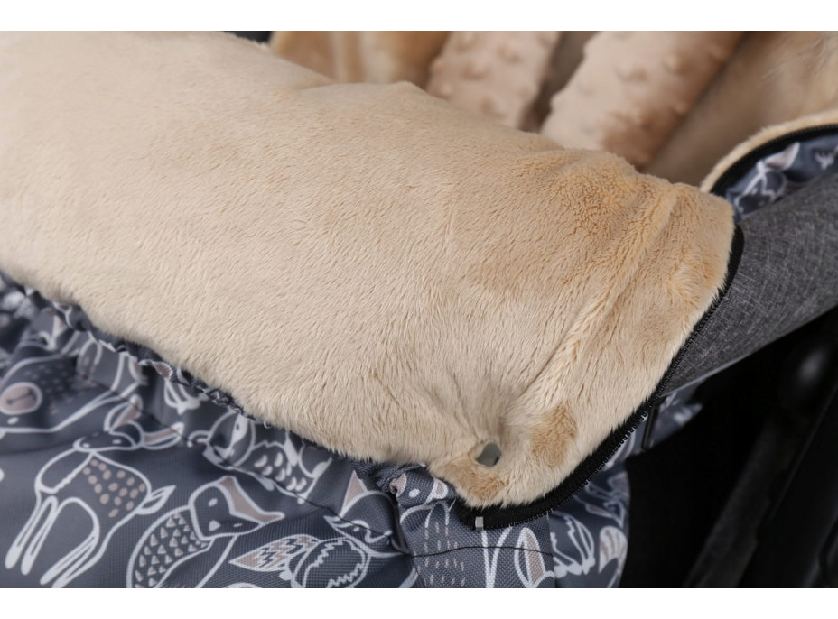 Detský fusak do kočíka BABYMAM Maxi - Boho/béžový