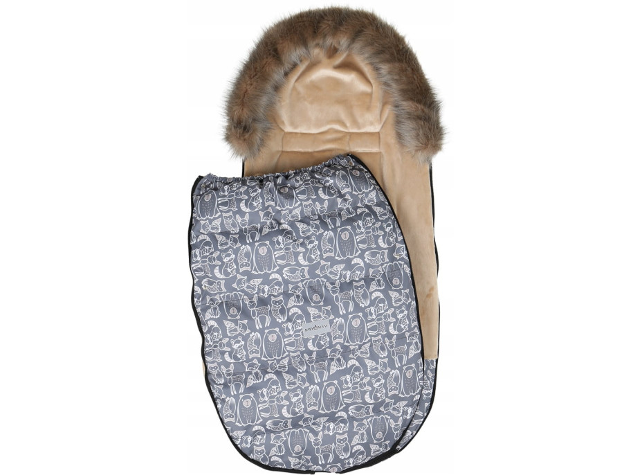 Detský fusak do kočíka BABYMAM Maxi - Boho/béžový