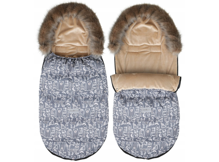 Detský fusak do kočíka BABYMAM Maxi - Boho/béžový