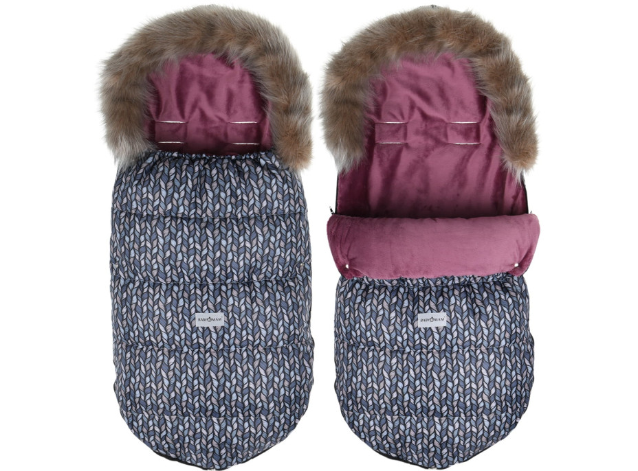 Detský fusak do kočíka BABYMAM Maxi - Copy/jahodový