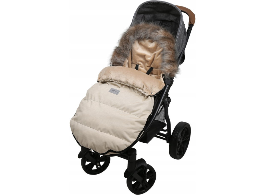 Detský fusak do kočíka BABYMAM Maxi - svetlo béžový