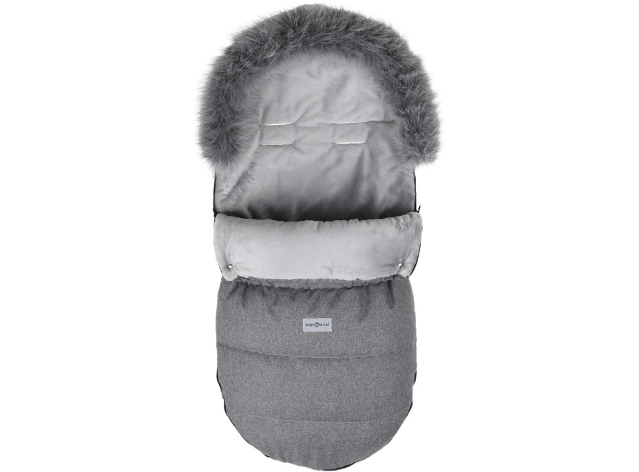 Detský fusak do kočíka BABYMAM Maxi - tmavo šedý melange