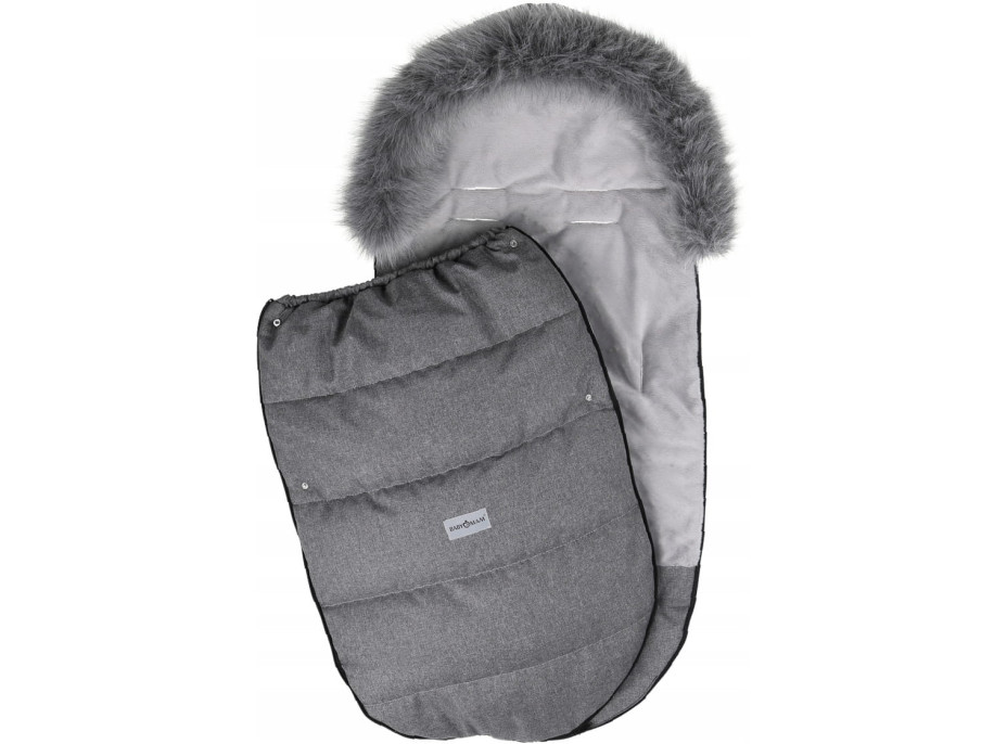 Detský fusak do kočíka BABYMAM Maxi - tmavo šedý melange