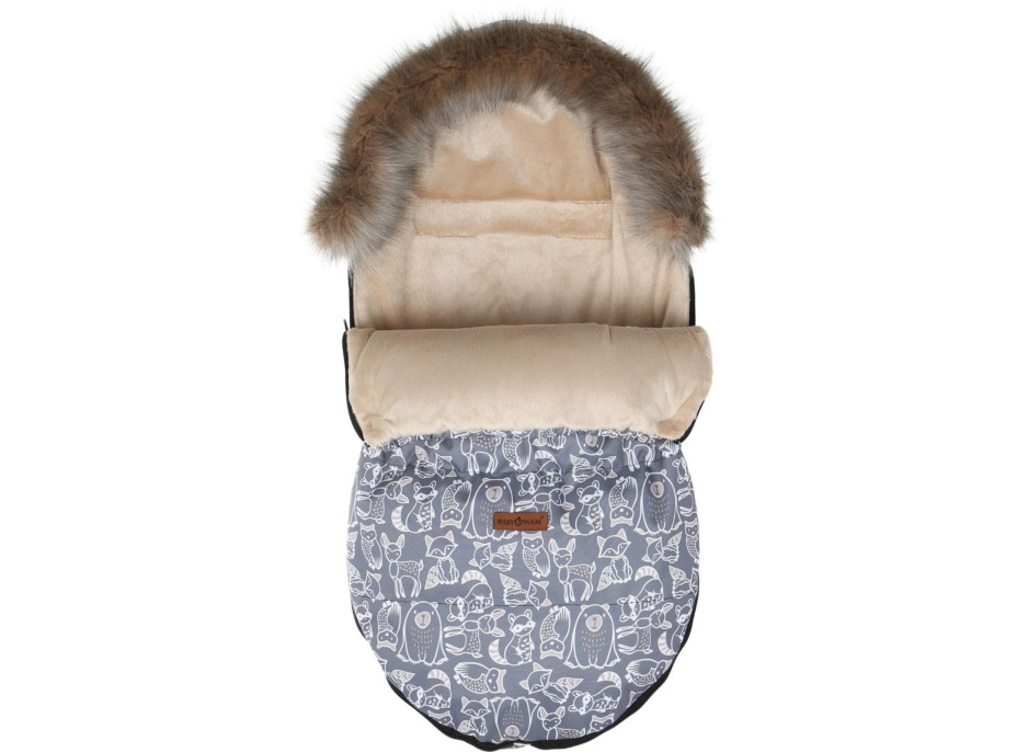 Detský fusak do kočíka BABYMAM Premium - Boho/béžový