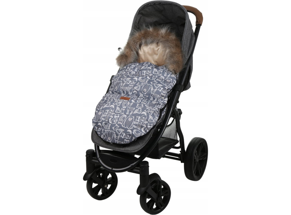 Detský fusak do kočíka BABYMAM Premium - Boho/béžový