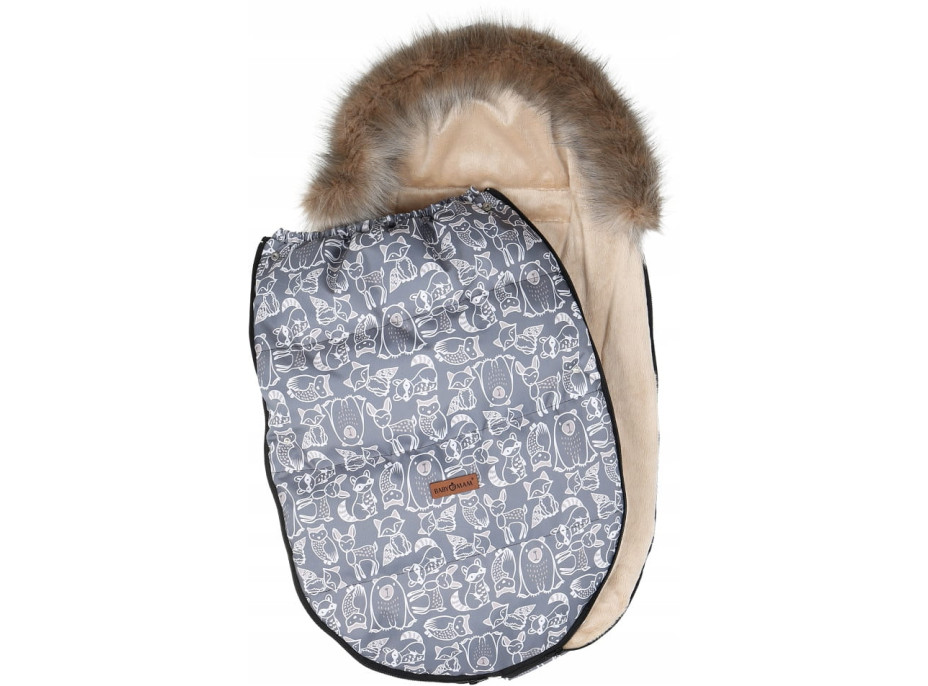 Detský fusak do kočíka BABYMAM Premium - Boho/béžový