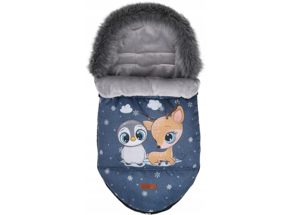 Detský fusak do kočíka BABYMAM Premium - Najlepší priateľ/sivý
