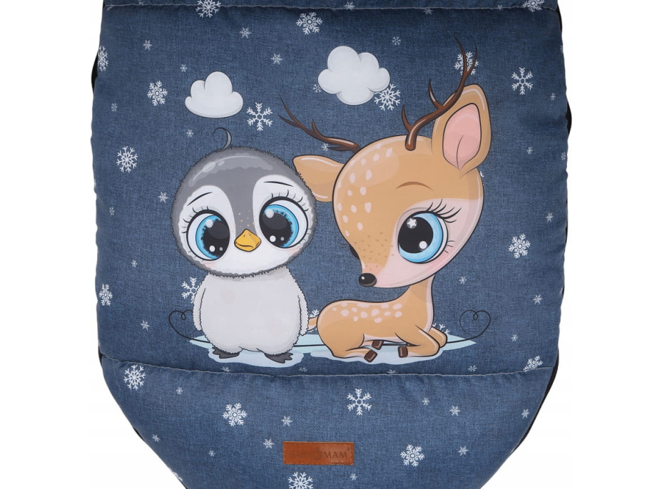 Detský fusak do kočíka BABYMAM Premium - Najlepší priateľ/sivý