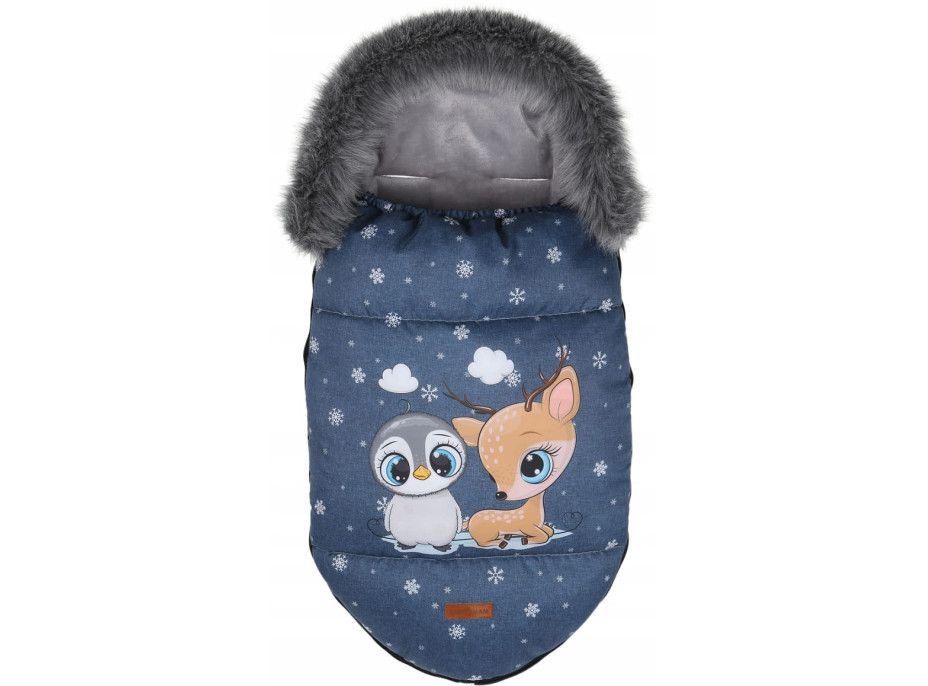 Detský fusak do kočíka BABYMAM Premium - Najlepší priateľ/sivý