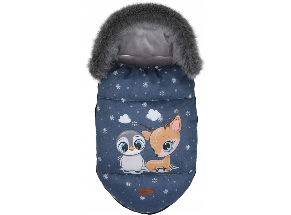 Detský fusak do kočíka BABYMAM Premium - Najlepší priateľ/sivý