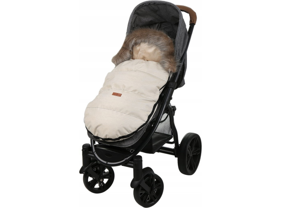 Detský fusak do kočíka BABYMAM Premium - svetlo béžový