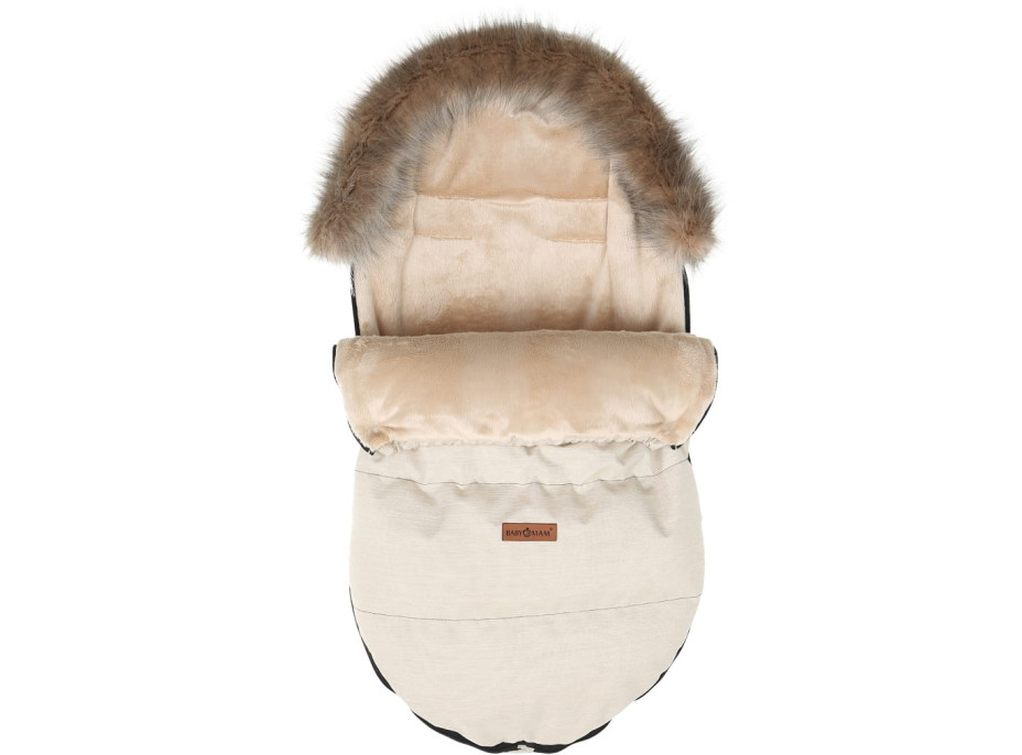 Detský fusak do kočíka BABYMAM Premium - svetlo béžový