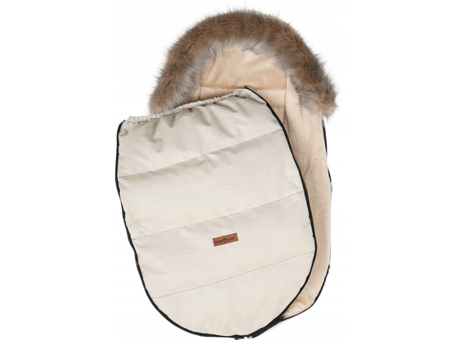 Detský fusak do kočíka BABYMAM Premium - svetlo béžový