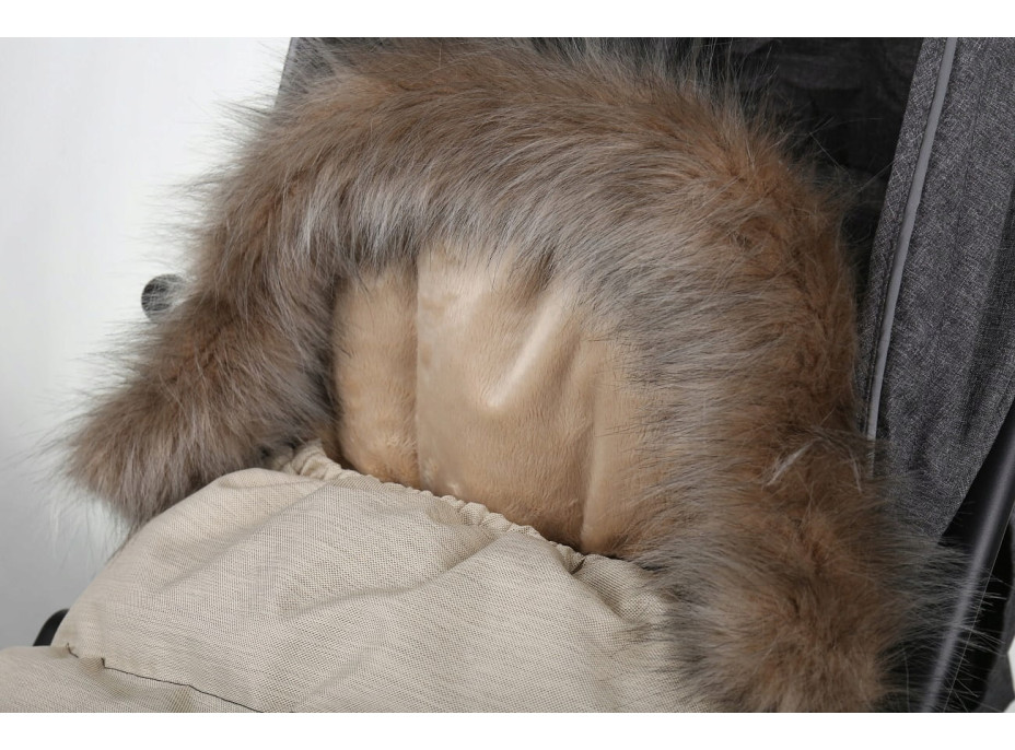 Detský fusak do kočíka BABYMAM Premium - svetlo béžový