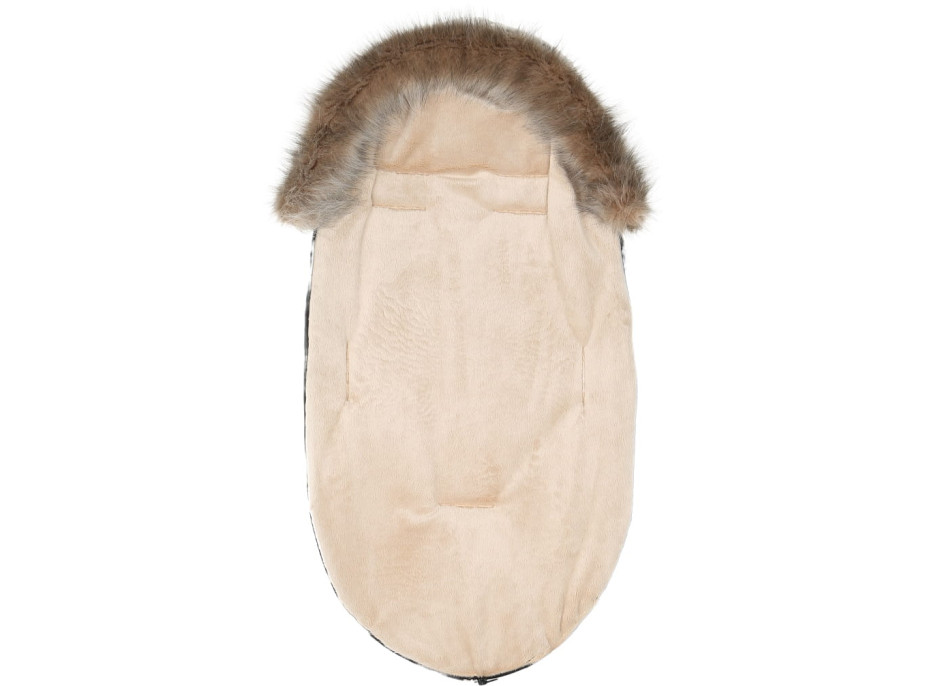 Detský fusak do kočíka BABYMAM Premium - svetlo béžový