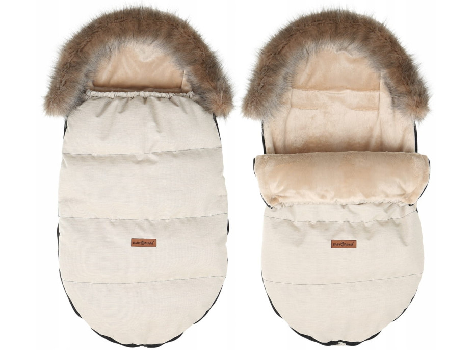 Detský fusak do kočíka BABYMAM Premium - svetlo béžový