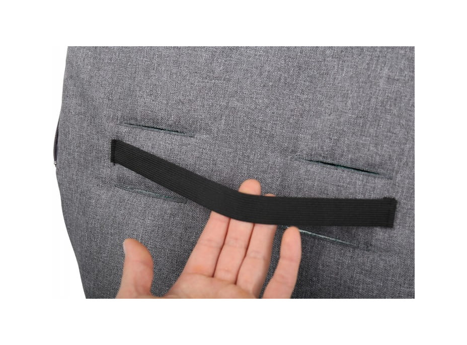 Detský fusak s kapucňou BABYMAM Soft Nature - tmavo šedý melange/tmavo zelená minky