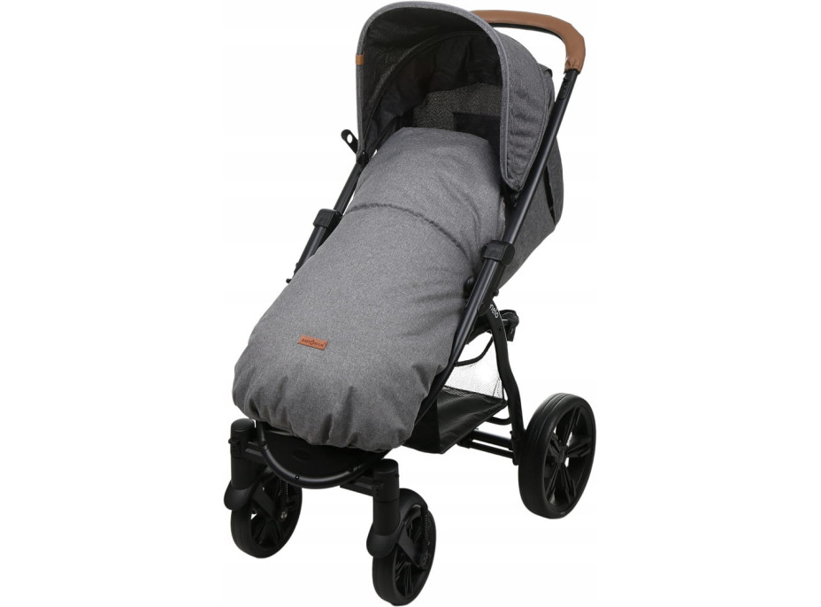 Detský fusak na športový kočík BABYMAM - tmavo šedý melange