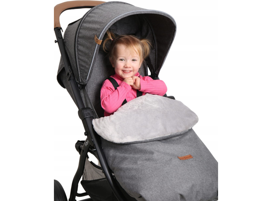 Detský fusak na športový kočík BABYMAM - tmavo šedý melange