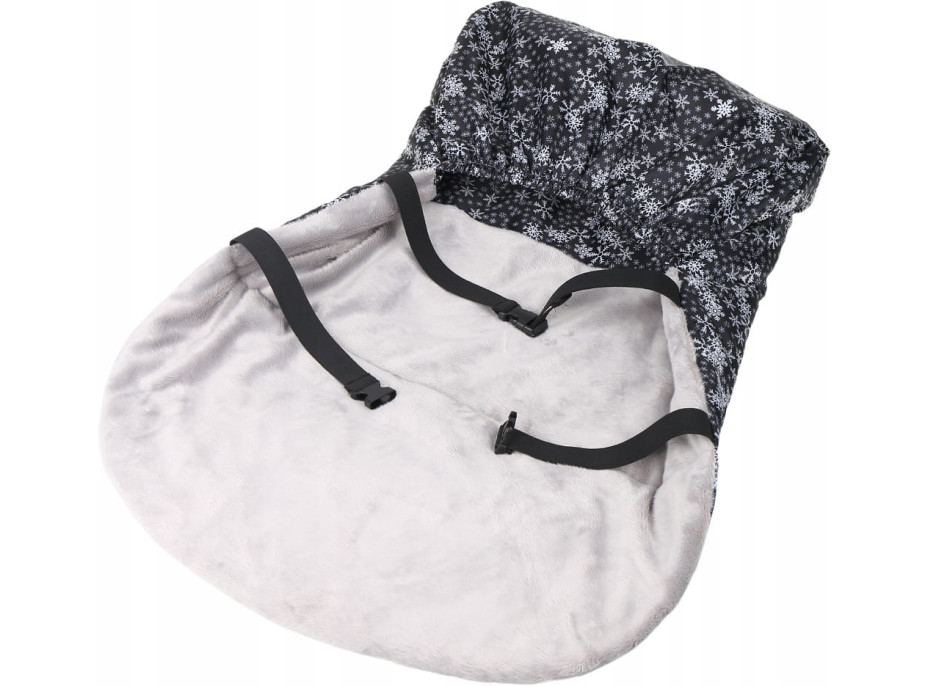 Detský fusak na športový kočík BABYMAM - Vločky/sivý