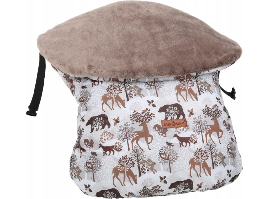 Detský fusak na športový kočík BABYMAM - Zimný les/cappuccino