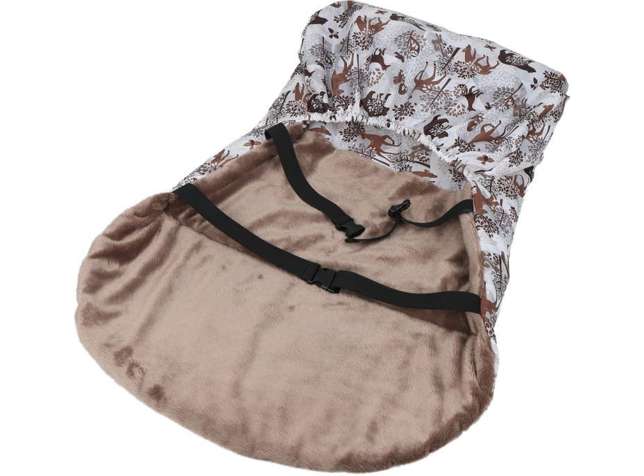 Detský fusak na športový kočík BABYMAM - Zimný les/cappuccino