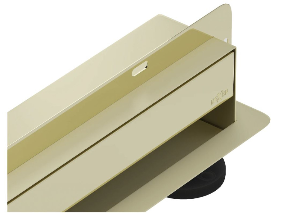 Sprchový žľab do steny MEXEN FLAT WALL 2v1 - zlatý, 1530060, 60 cm