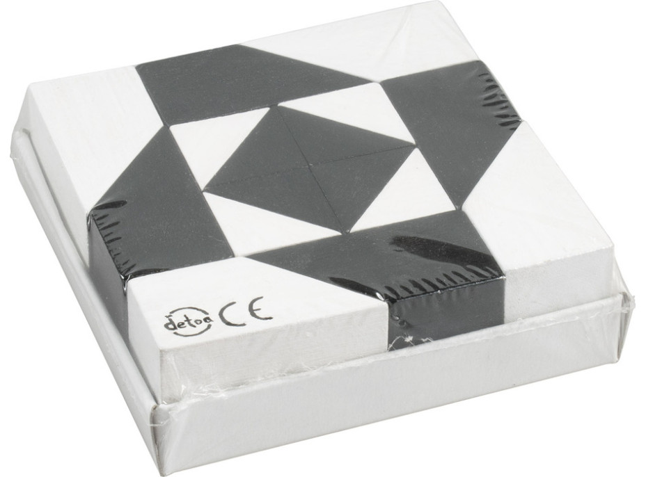 Detoa Hlavolam Tangram čiernobiely