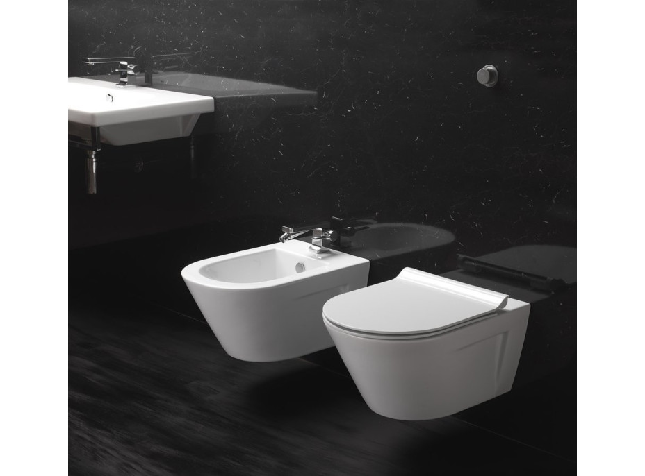 GSI NORM závesná WC misa, GeniusFlush, 36x55cm, biela ExtraGlaze 862111