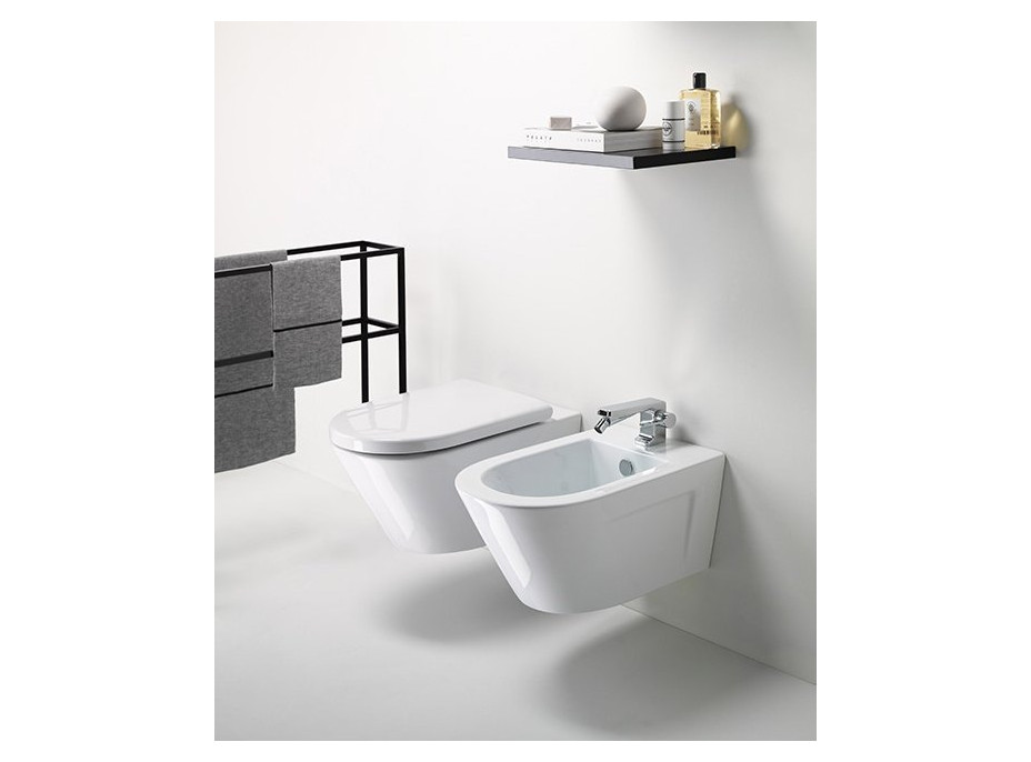 GSI NORM závesná WC misa, GeniusFlush, 36x55cm, biela ExtraGlaze 862111