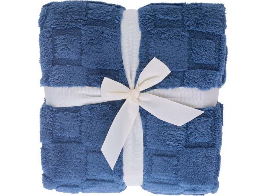 Deka prehoz CUBE 150x200 cm - modrá