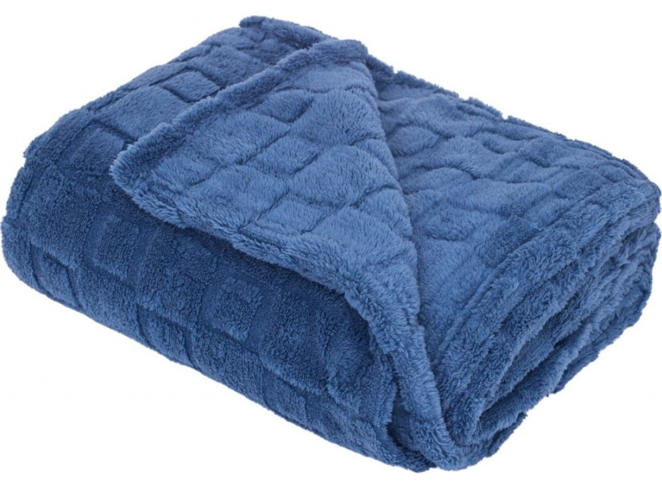 Deka prehoz CUBE 150x200 cm - modrá