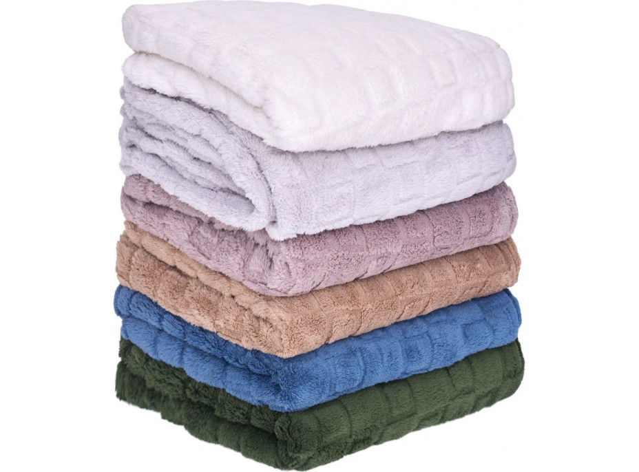 Deka prikrývka CUBE 150x200 cm - mocca