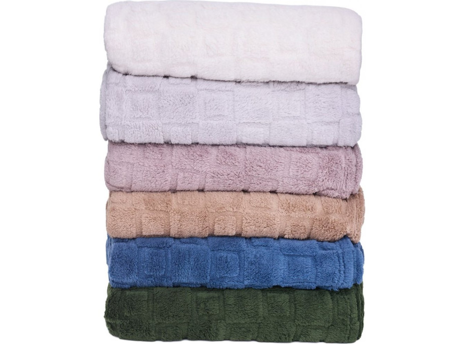 Deka prikrývka CUBE 150x200 cm - mocca