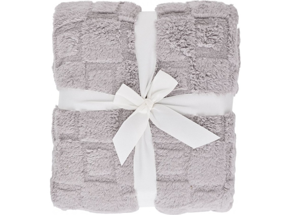 Deka prehoz CUBE 150x200 cm - strieborná