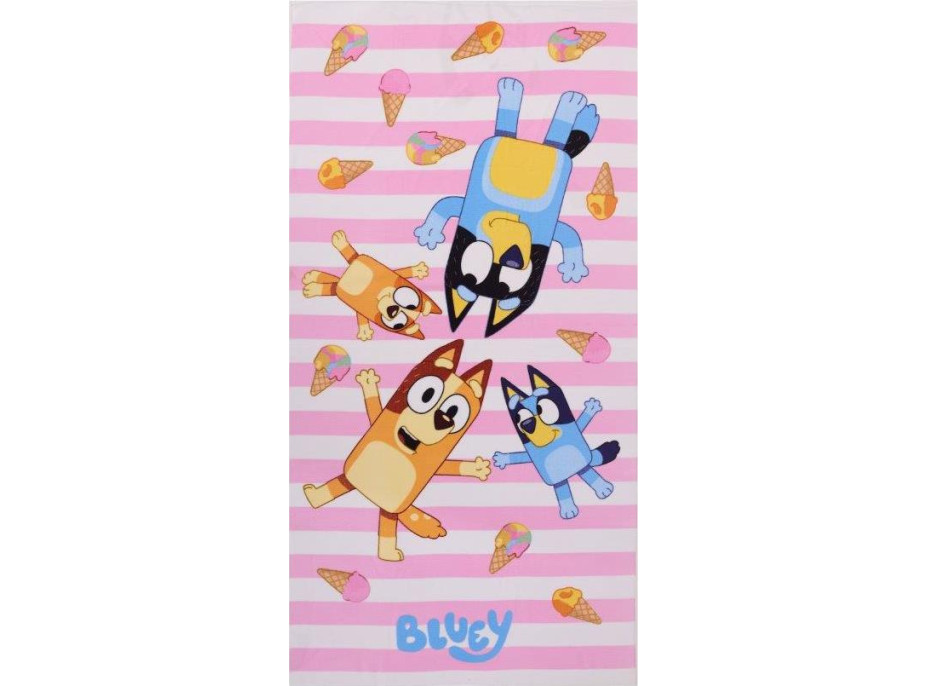 Detská rýchloschnúca osuška BLUEY Zmrzliny - 70x140 cm