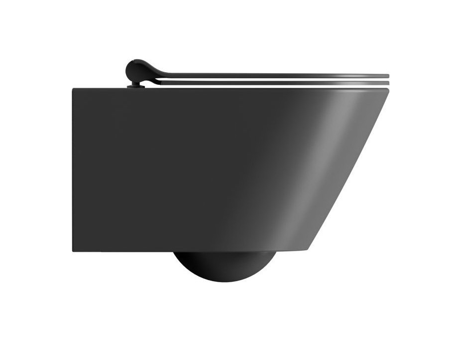 GSI KUBE X závesná WC misa, GeniusFlush, 36x55cm, čierna dual-mat 941326