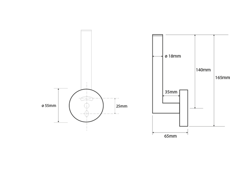 Sapho X-ROUND COPPER držiak toaletného papiera rezervný, meď mat XR701PG