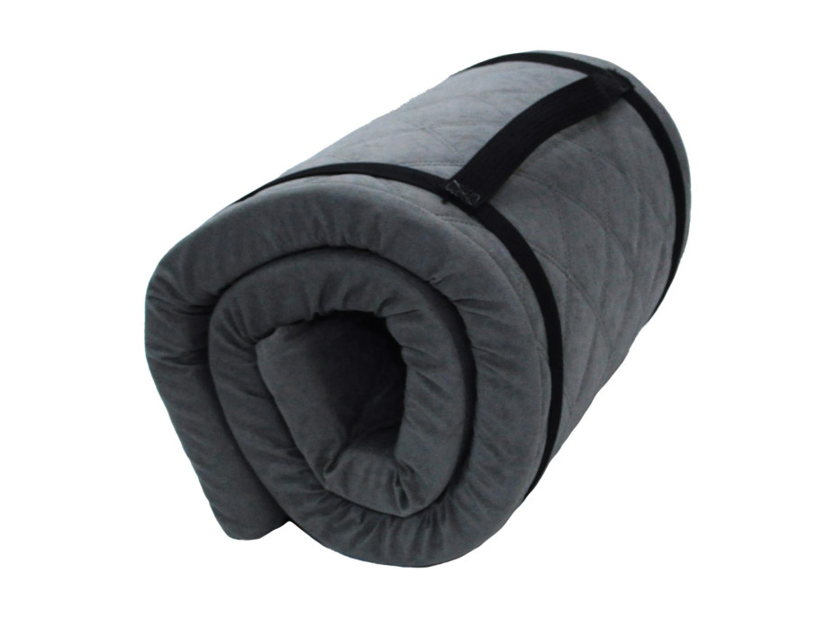 Cestovný turistický prešívaný matrac 198x60x5 cm - šedý
