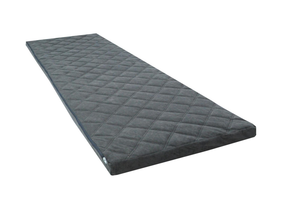Cestovný turistický prešívaný matrac 198x60x5 cm - šedý